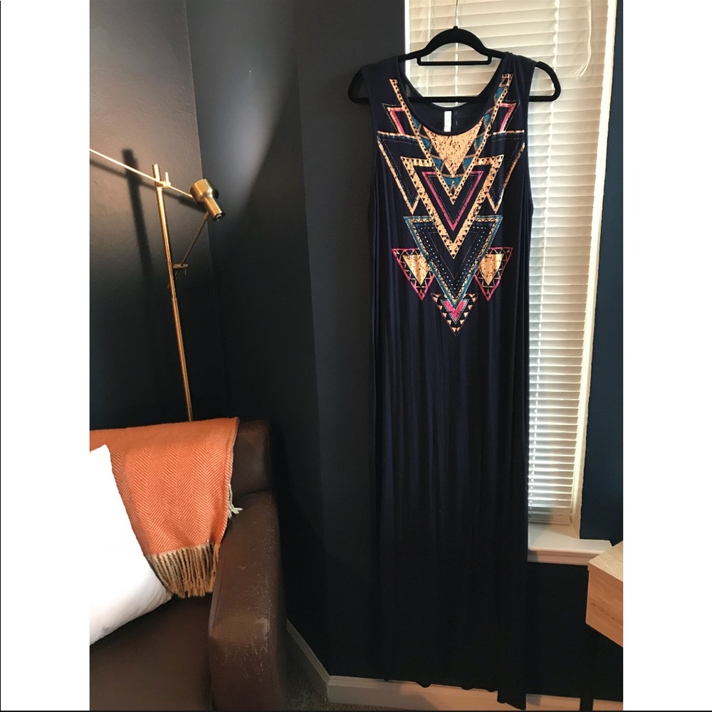 Xhilaration Tribal Maxi Dress XXL